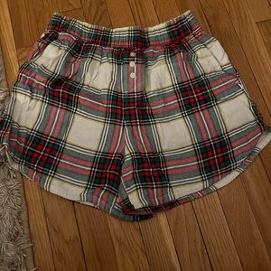 Aerie plaid pajama shorts